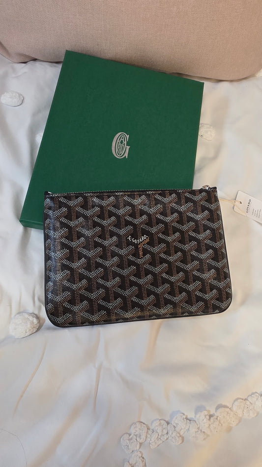 Goyard Senat Black Chevron Pouch - G0335