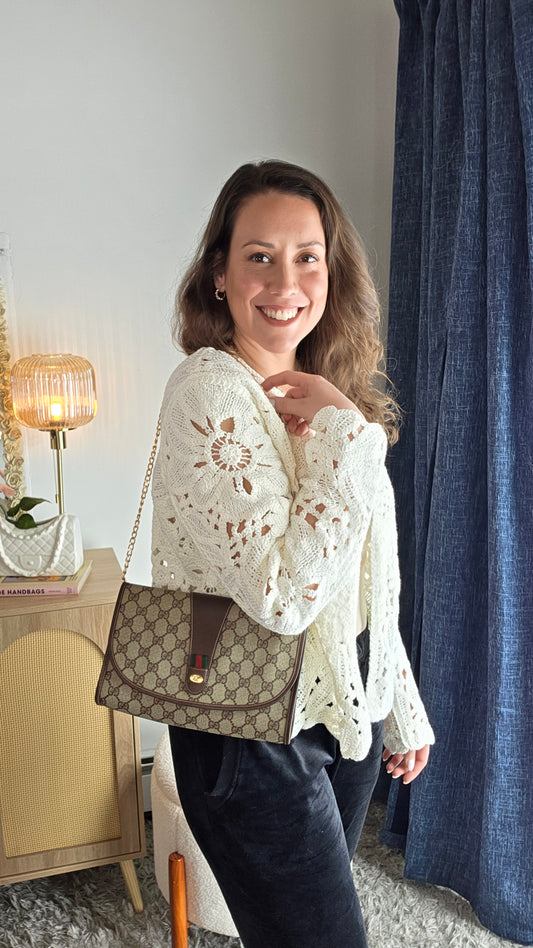 Gucci GG Supreme Sherry Line Clutch Bag - 3362