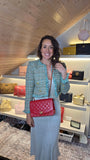 Chanel Diana 25 Red Lambskin Chain Shoulder Bag - 3497