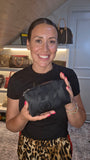 Salvatore Ferragamo Black Canvas Pouch - G0594