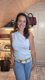 Chanel Gold Tone Thick Chain Belt - G0604