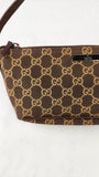 Gucci GG Brown/Beige Canvas Boat Shoulder Bag - 3325
