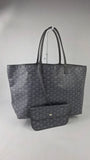 Goyard Grey St Louis Tote w/ Pouch - G0307