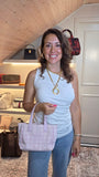 Chanel Pink Nylon Travel Line Small Hand Bag - G0437