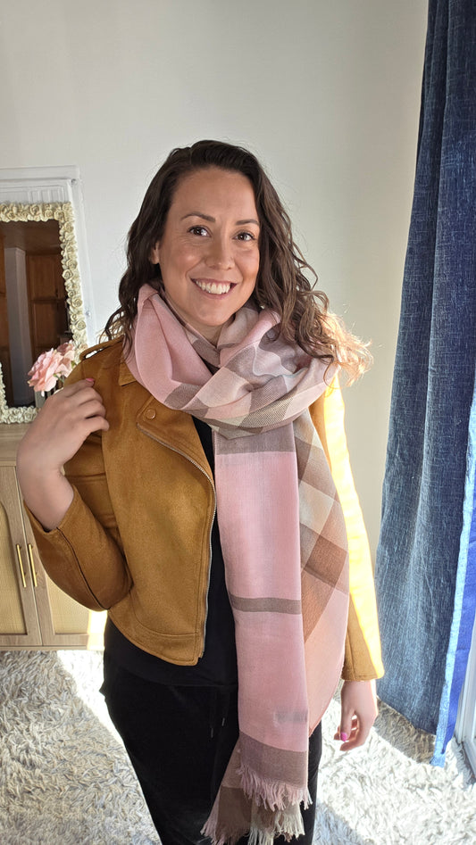 Burberry Pink 100% Cashmere Stole - G0306