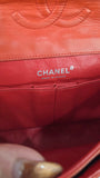 Chanel Matelasse Red Lambskin Double Flap Shoulder Bag - G0465