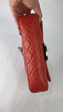 Chanel Matelasse Red Lambskin Double Flap Shoulder Bag - G0465