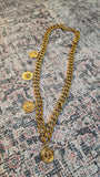 Chanel Gold Tone Thick Chain Belt - G0604
