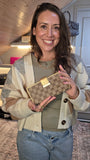 Gucci GG Canvas Long Wallet w/ Gold Trim - 3772