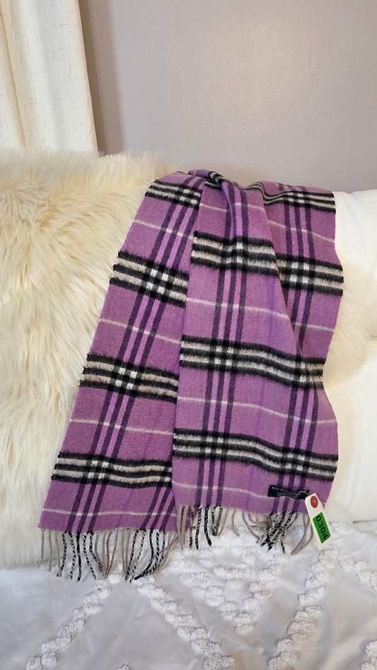 Burberry Purple 100% Cashmere Scarf - G0304