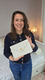 Celine White Leather Envelope Clutch - 2933