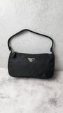 Prada Black Nylon Pouch w Silver Hardware - 2727