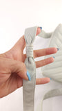 Chanel Light Blue Lamb Skin V Stitch Shoulder Bag - 3448