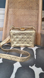 Chanel Matelasse Gold Lambskin Shoulder Bag - 3490