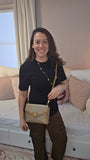 Celine Beige Macadam Crossbody Bag - 3259