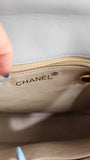 Chanel Light Blue Lamb Skin V Stitch Shoulder Bag - 3448