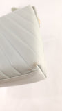 Chanel Light Blue Lamb Skin V Stitch Shoulder Bag - 3448