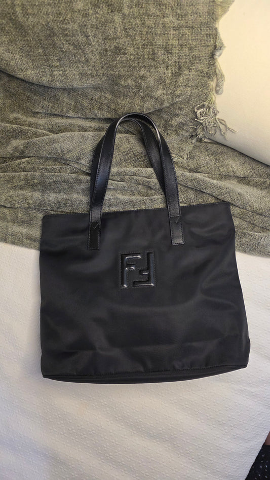 Fendi Black Nylon Tote Bag - 3511