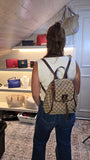 Gucci GG Beige Canvas Backpack - 3736