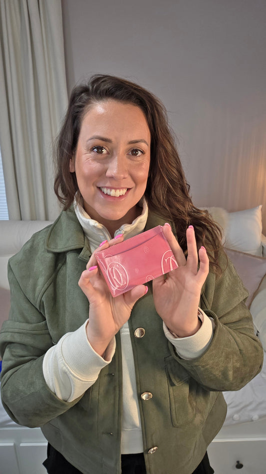 Cartier Pink Leather Card Case - 3285