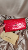 Louis Vuitton Pink/Coral Vernis Sarah Wallet - 2271