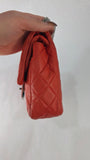 Chanel Matelasse Red Lambskin Double Flap Shoulder Bag - G0465