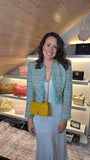Chanel Matelasse Golden Yellow Lambskin Chain Shoulder Bag - 3489