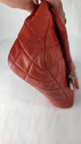 Chanel Matelasse Red Lambskin Double Flap Shoulder Bag - G0465